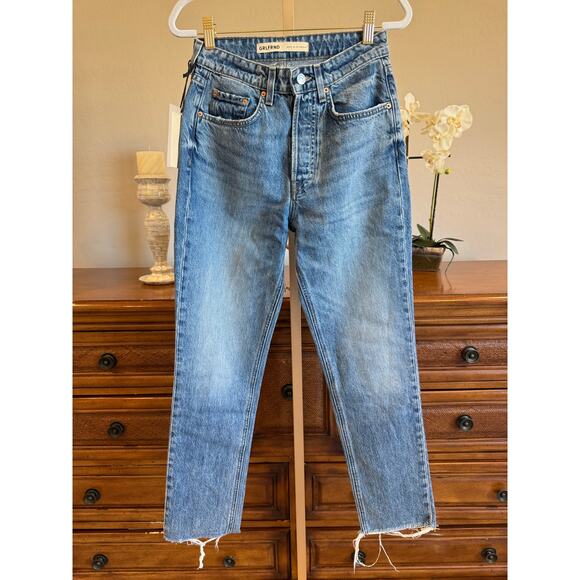 GRLFRND Karolina High Rise Straight Crop La Playa Jeans Size 25 NWT - Picture 3 of 10